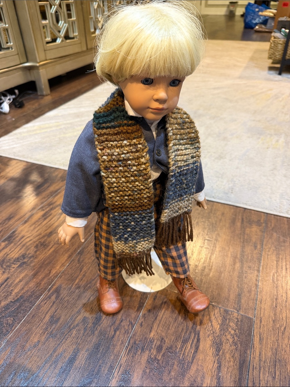 EARLY HEIDI OTT HANSLI, VINTAGE DOLL, blond hair blue eyes boy
